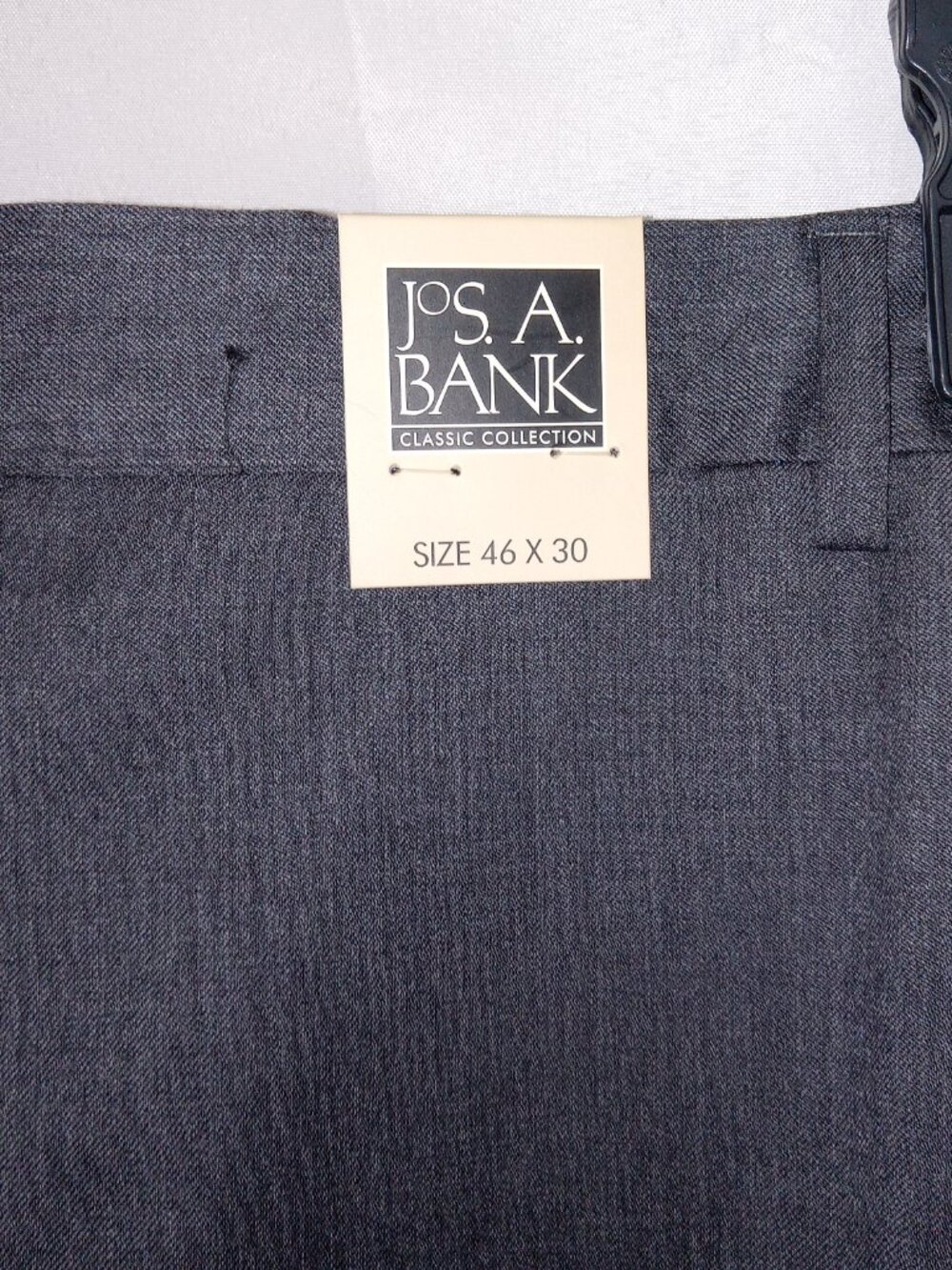 Jos A. Bank 46x30 Tailored Fit 100% Worsted Wool Dress Pants Gray NEW - Picture 5 of 11